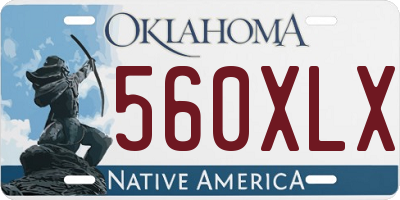 OK license plate 560XLX
