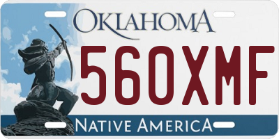 OK license plate 560XMF