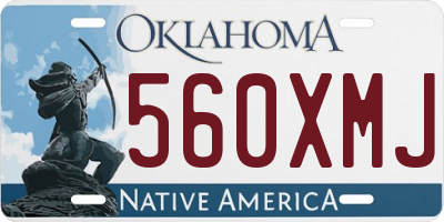 OK license plate 560XMJ