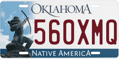 OK license plate 560XMQ