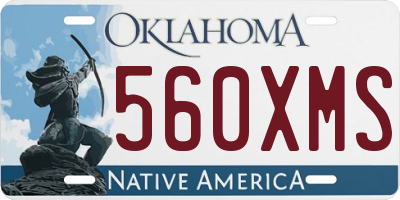 OK license plate 560XMS