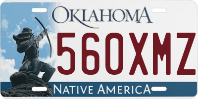 OK license plate 560XMZ