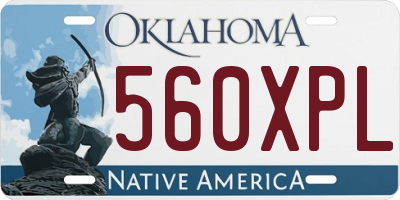 OK license plate 560XPL