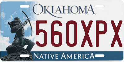OK license plate 560XPX