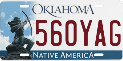 OK license plate 560YAG