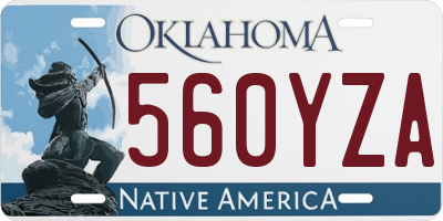 OK license plate 560YZA