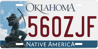 OK license plate 560ZJF