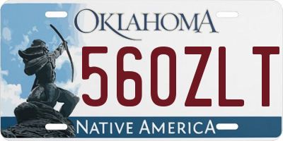 OK license plate 560ZLT