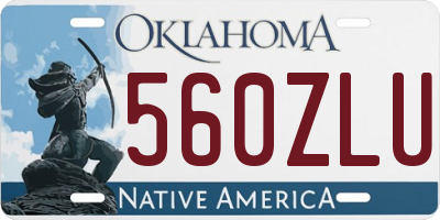 OK license plate 560ZLU