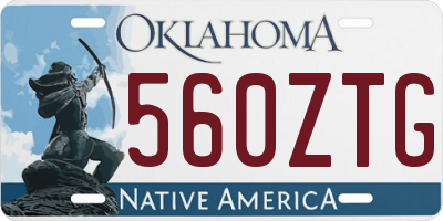 OK license plate 560ZTG