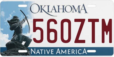 OK license plate 560ZTM