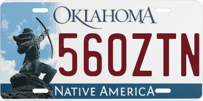 OK license plate 560ZTN