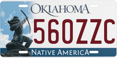 OK license plate 560ZZC