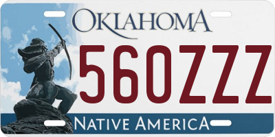 OK license plate 560ZZZ