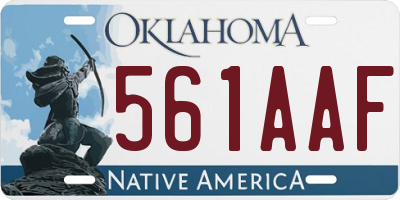 OK license plate 561AAF