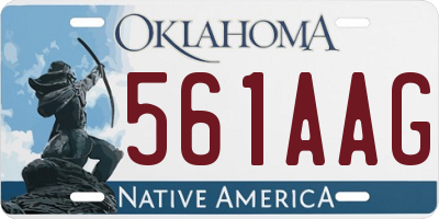 OK license plate 561AAG