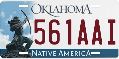 OK license plate 561AAI