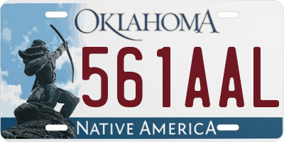 OK license plate 561AAL