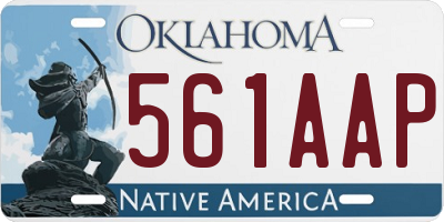 OK license plate 561AAP