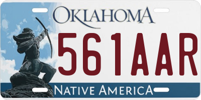 OK license plate 561AAR