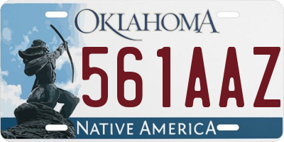 OK license plate 561AAZ