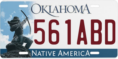 OK license plate 561ABD
