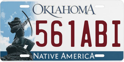 OK license plate 561ABI