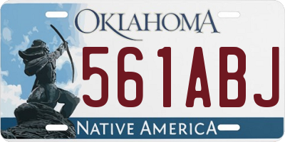 OK license plate 561ABJ