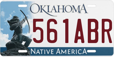 OK license plate 561ABR