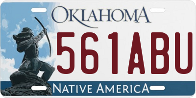 OK license plate 561ABU