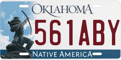 OK license plate 561ABY