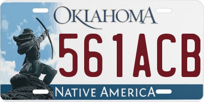 OK license plate 561ACB