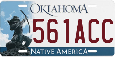 OK license plate 561ACC