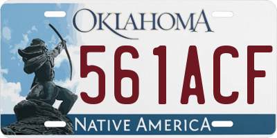OK license plate 561ACF