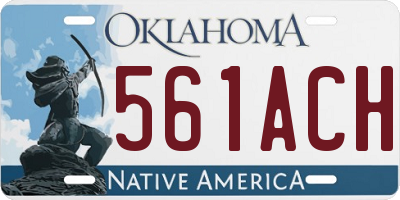 OK license plate 561ACH