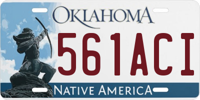 OK license plate 561ACI