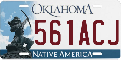 OK license plate 561ACJ