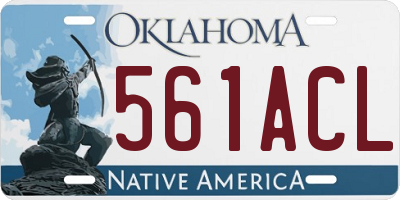 OK license plate 561ACL