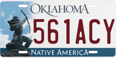 OK license plate 561ACY