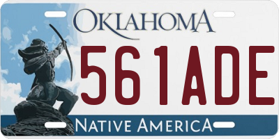 OK license plate 561ADE