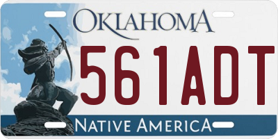 OK license plate 561ADT