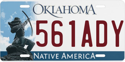 OK license plate 561ADY