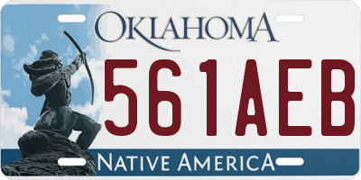 OK license plate 561AEB