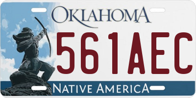 OK license plate 561AEC