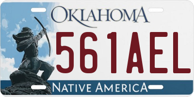 OK license plate 561AEL