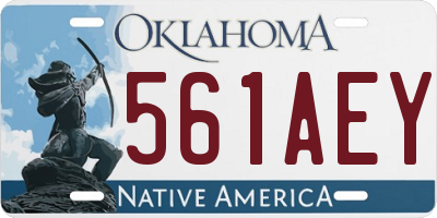 OK license plate 561AEY