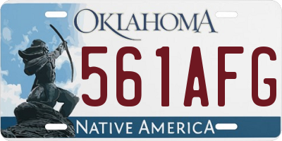OK license plate 561AFG