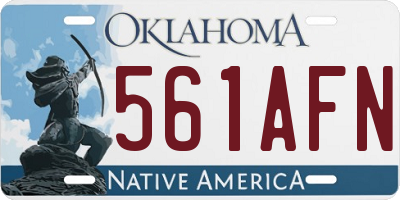 OK license plate 561AFN