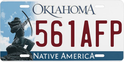 OK license plate 561AFP