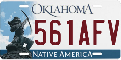 OK license plate 561AFV